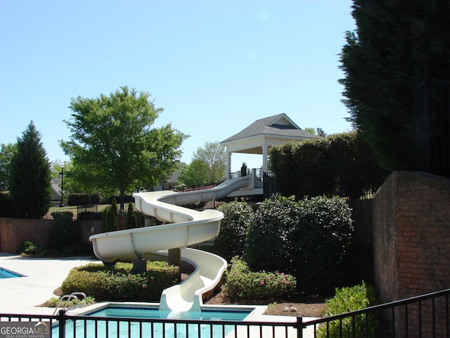 5753 Brendlynn Dr, Suwanee, GA 30024 - view of pool featuring a water slide