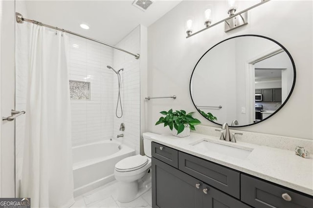 5559 Glenridge Dr Unit 1103, Sandy Springs, GA 30342 - kitchen featuring crown molding, a sink, gray cabinets, stainless steel appliances, and decorative backsplash