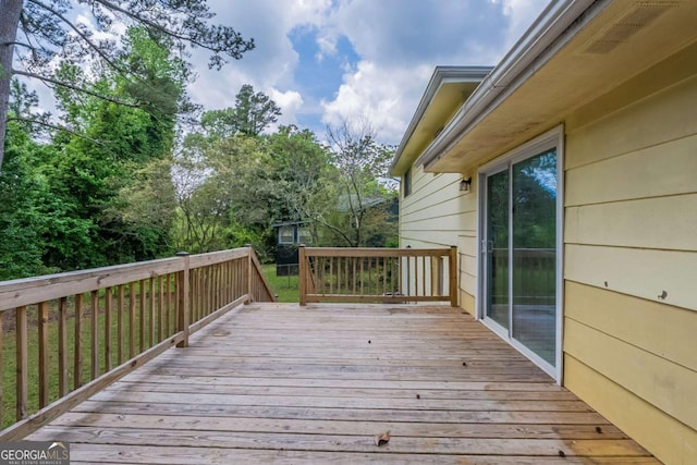 8431 Magnolia Dr, Jonesboro, GA 30238 - view of wooden deck