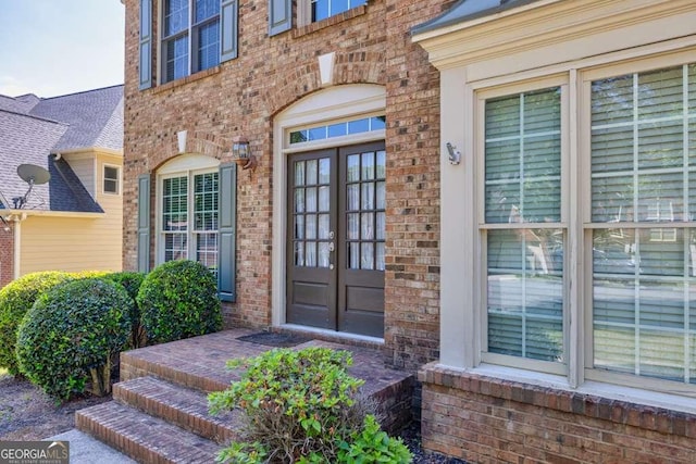 902 Preserve Bluff Dr, Buford, GA 30518 - view of exterior entry with french doors and brick siding