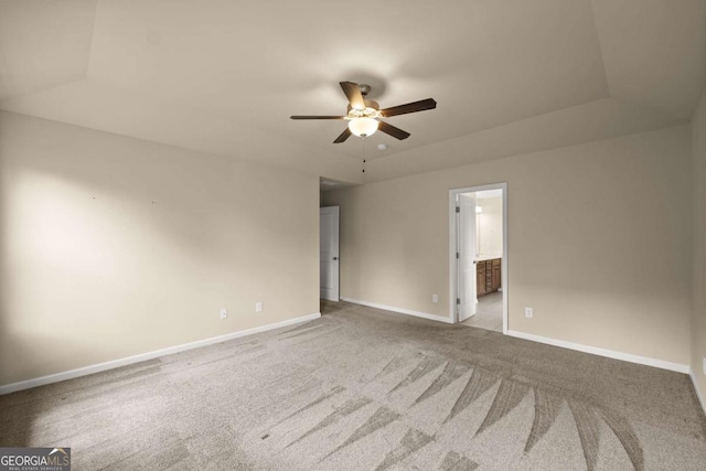 3940 Village Estates Ct, Cumming, GA 30040 - carpeted empty room featuring a ceiling fan and a tray ceiling
