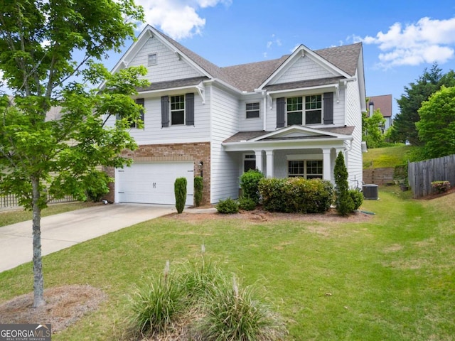 3940 Village Estates Ct, Cumming, GA 30040 - view of front of house featuring an attached garage, a shingled roof, driveway, and brick siding