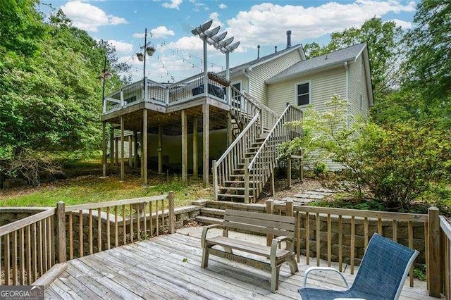 deck with stairway