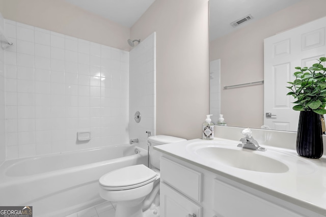 2111 Fernbank Way, Dacula, GA 30019 - full bath with toilet, vanity, and tub / shower combination