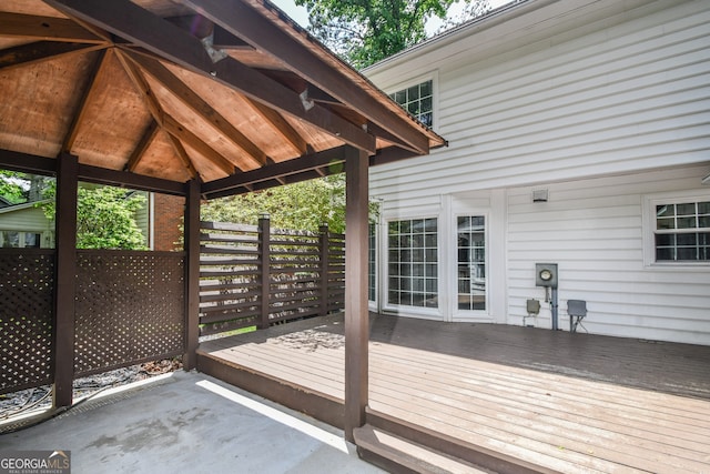 615 Woodwork Way, Roswell, GA 30076 - wooden terrace with a gazebo