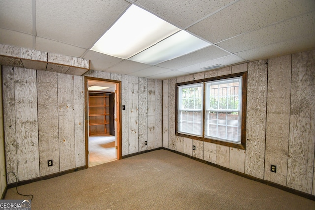 615 Woodwork Way, Roswell, GA 30076 - unfurnished room with baseboards, a drop ceiling, carpet floors, and visible vents