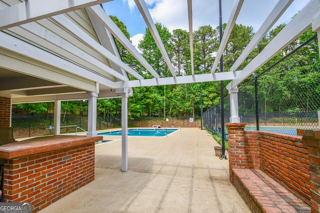 615 Woodwork Way, Roswell, GA 30076 - view of pool featuring a patio, a fenced in pool, and a fenced backyard