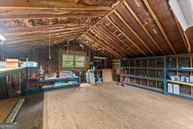 view of attic