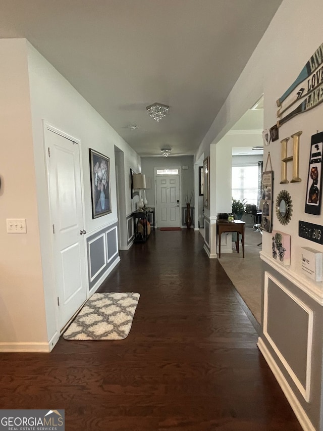 292 Aylesbury Blvd, Mcdonough, GA 30252 - hall featuring wood finished floors and baseboards