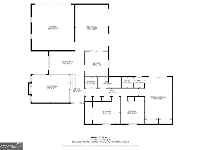6255 Saddlewood Dr, Lithonia, GA 30058 - view of home floor plan