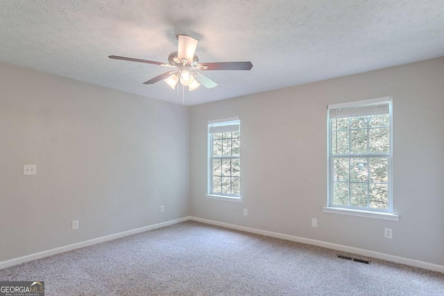 5028 Nichols Dr, Flowery Branch, GA 30542 - carpeted spare room with a ceiling fan and a textured ceiling