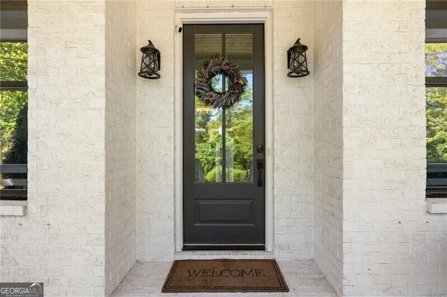 view of exterior entry