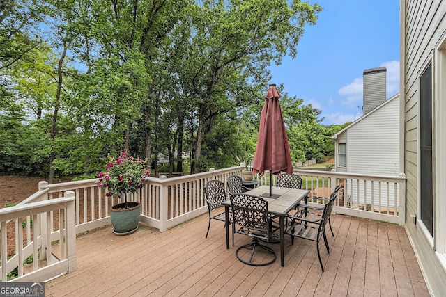 139 Ardsley Run, Canton, GA 30115 - wooden deck featuring outdoor dining space