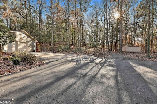 337 Andrew Bailey Rd, Sharpsburg, GA 30277 - view of asphalt driveway featuring a view of trees