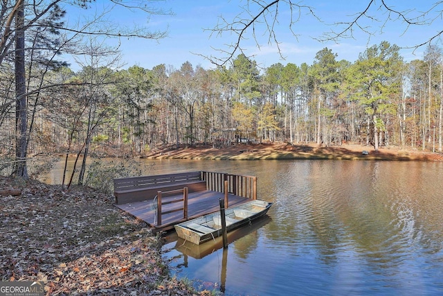 337 Andrew Bailey Rd, Sharpsburg, GA 30277 - dock area featuring a water view and a wooded view