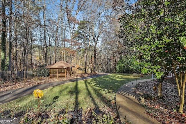 337 Andrew Bailey Rd, Sharpsburg, GA 30277 - view of yard with a gazebo