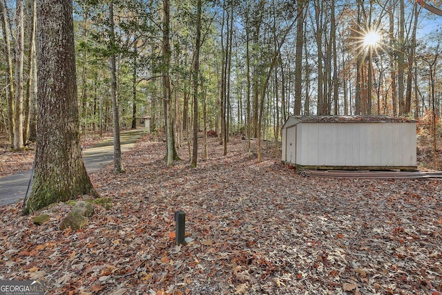 337 Andrew Bailey Rd, Sharpsburg, GA 30277 - view of yard with a storage shed