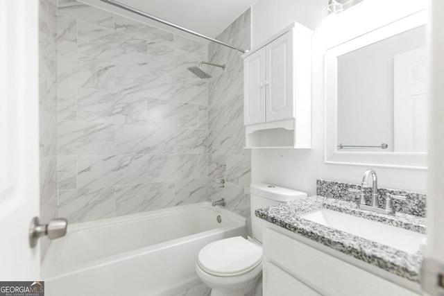 522 Wilderness Dr, Macon, GA 31220 - full bath featuring toilet, shower / washtub combination, and vanity