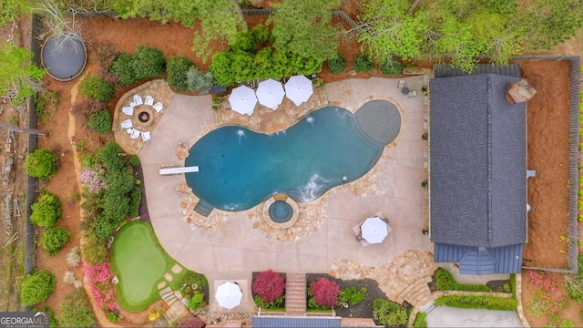 birds eye view of property