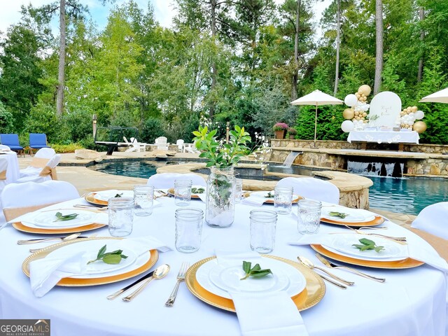 view of dining room