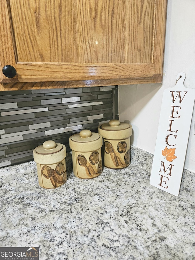 room details with light stone countertops