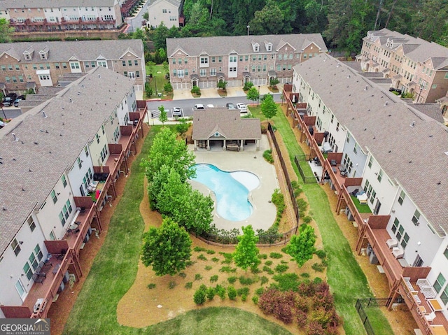 birds eye view of property
