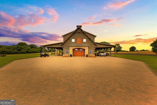 290 Weldon Rd, Fayetteville, GA 30215 - farmhouse-style home featuring a chimney, driveway, and a front yard