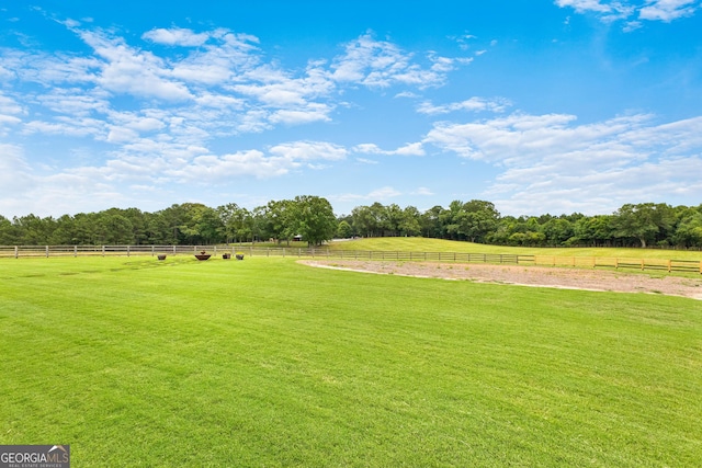 290 Weldon Rd, Fayetteville, GA 30215 - view of community with fence, a yard, and a rural view