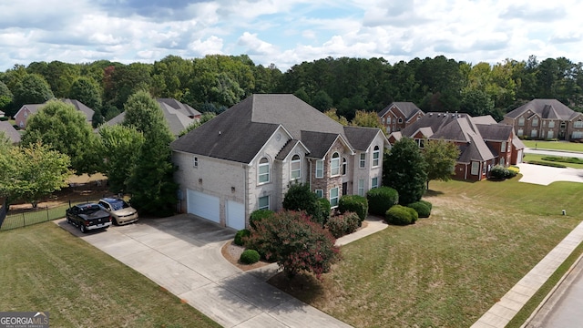 bird's eye view with a residential view