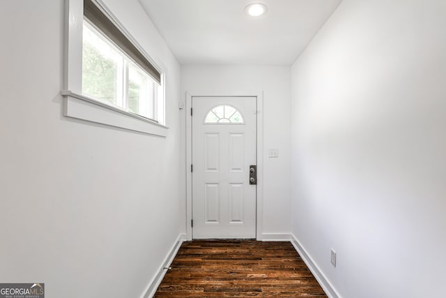 2195 Penelope St NW, Atlanta, GA 30314 - doorway featuring dark wood-style flooring and recessed lighting