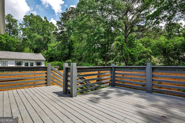 2195 Penelope St NW, Atlanta, GA 30314 - wooden deck featuring view of scattered trees