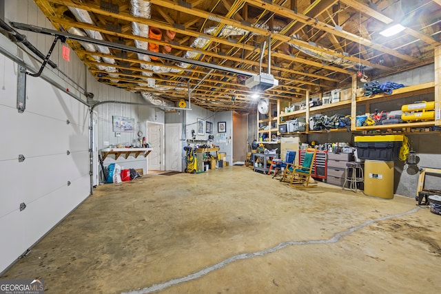 160 Evans Dr, Bogart, GA 30622 - garage with a workshop area