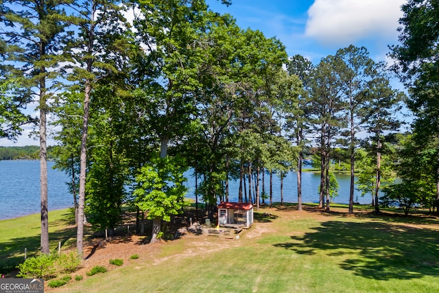 160 Evans Dr, Bogart, GA 30622 - view of green lawn featuring a water view