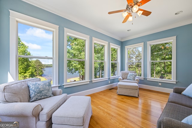 160 Evans Dr, Bogart, GA 30622 - sunroom / solarium with healthy amount of natural light, ornamental molding, baseboards, and wood finished floors