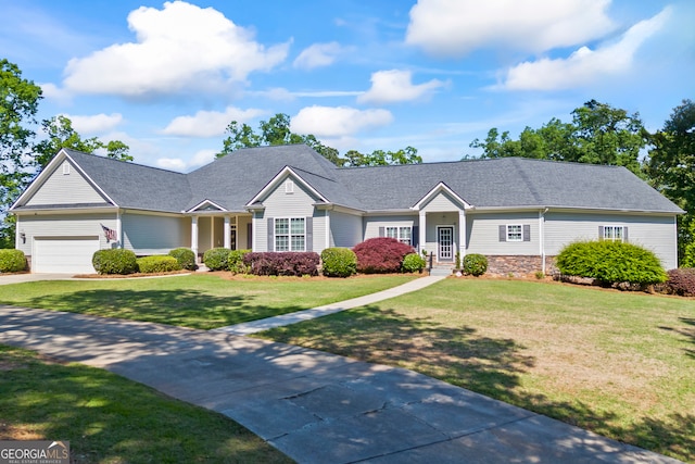160 Evans Dr, Bogart, GA 30622 - single story home featuring a front lawn, an attached garage, and concrete driveway