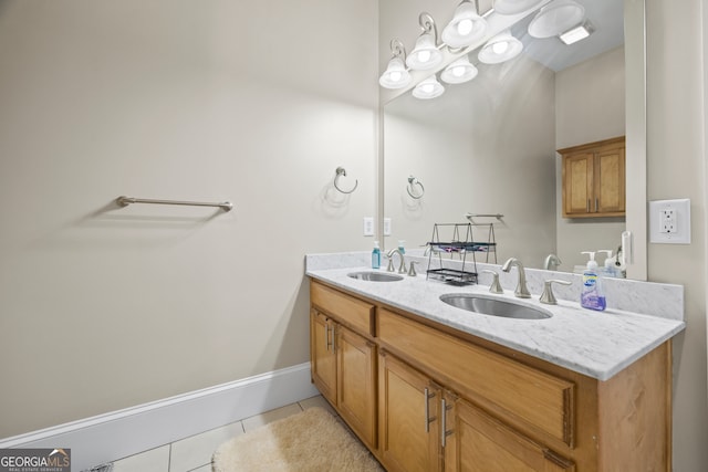 160 Evans Dr, Bogart, GA 30622 - full bathroom featuring tile patterned floors and double vanity