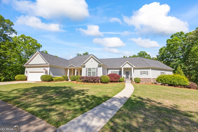 160 Evans Dr, Bogart, GA 30622 - view of front of property featuring a front yard, a garage, and driveway