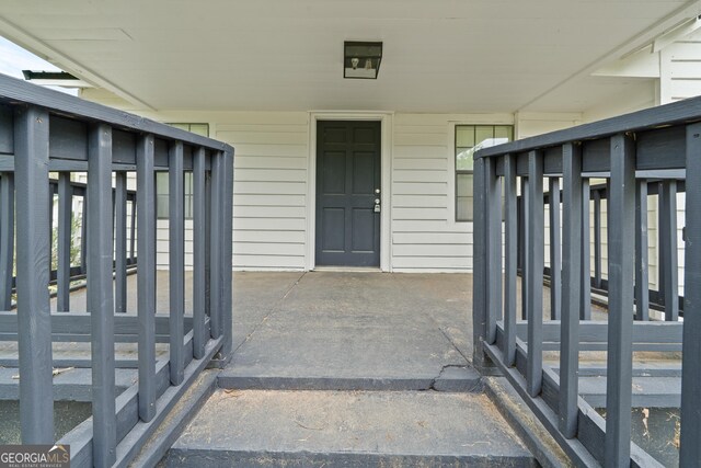 view of doorway to property