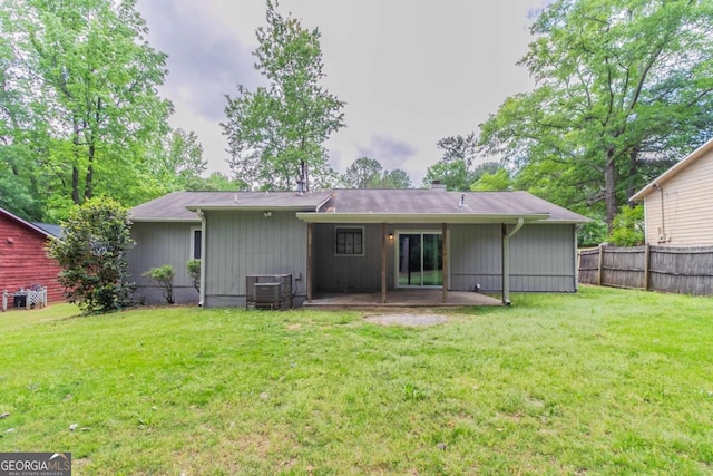 332 Cheryl Ct, Jonesboro, GA 30238 - rear view of property with a patio and central air condition unit