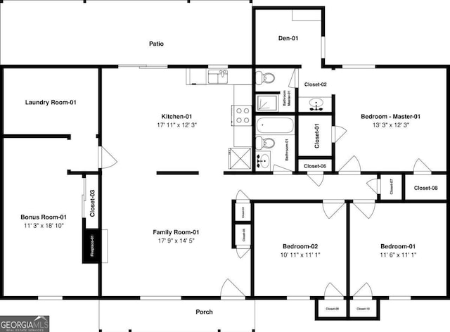 332 Cheryl Ct, Jonesboro, GA 30238 - property floor plan