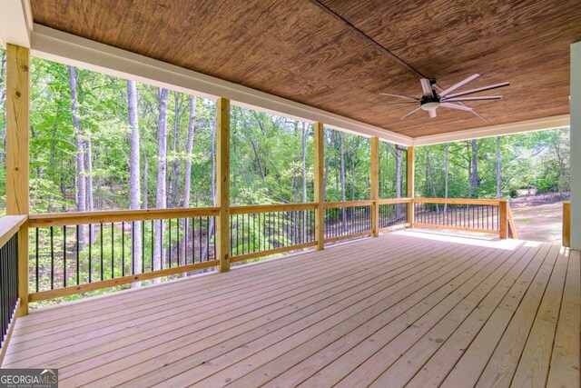 5734 Nix Bridge Rd, Gainesville, GA 30506 - deck featuring ceiling fan