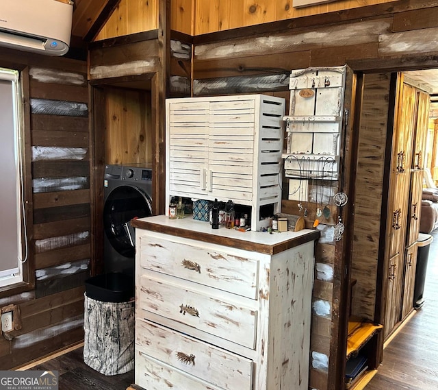 interior space with washer / dryer