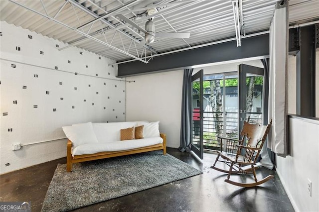 195 Arizona Ave Unit 104, Atlanta, GA 30307 - living area featuring concrete floors