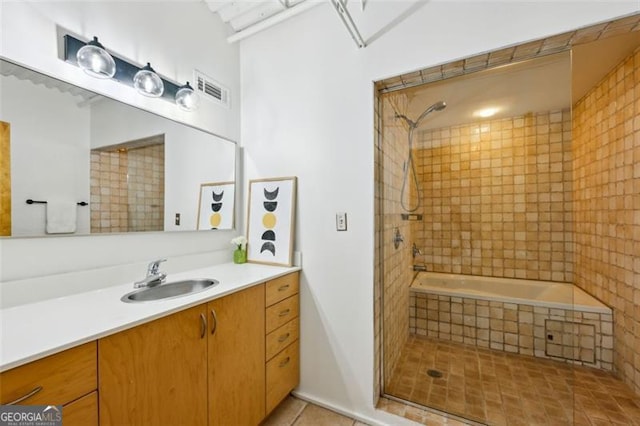 195 Arizona Ave Unit 104, Atlanta, GA 30307 - full bath with tile patterned flooring, visible vents, and vanity