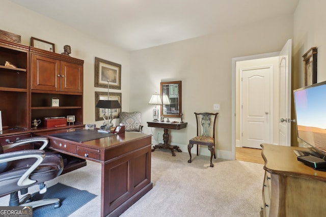 121 Ridge View Dr, Ball Ground, GA 30107 - office area with light carpet