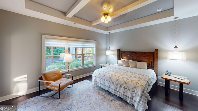 1202 Shiva Blvd, Winder, GA 30680 - bedroom with baseboards, dark wood-type flooring, and ceiling fan