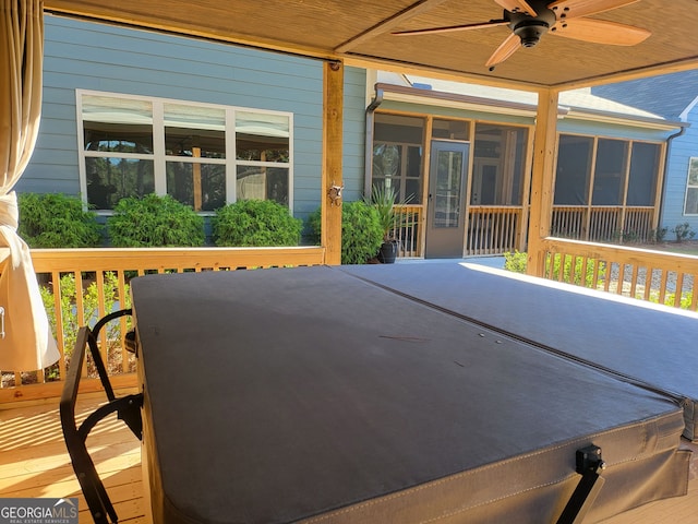1202 Shiva Blvd, Winder, GA 30680 - sunroom featuring a ceiling fan