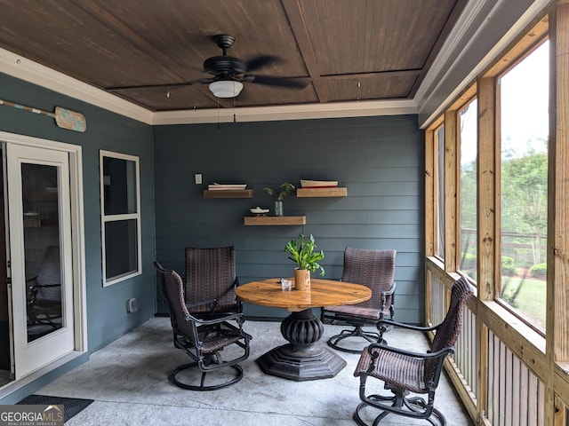 1202 Shiva Blvd, Winder, GA 30680 - sunroom featuring healthy amount of natural light and ceiling fan