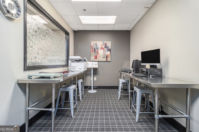 620 Peachtree St NE Unit 601, Atlanta, GA 30308 - office space featuring carpet floors, baseboards, and a drop ceiling