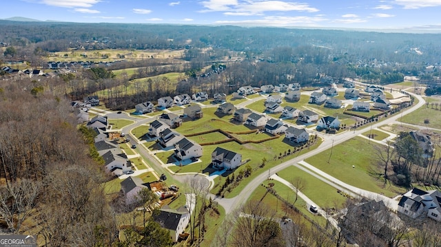 drone / aerial view with a residential view